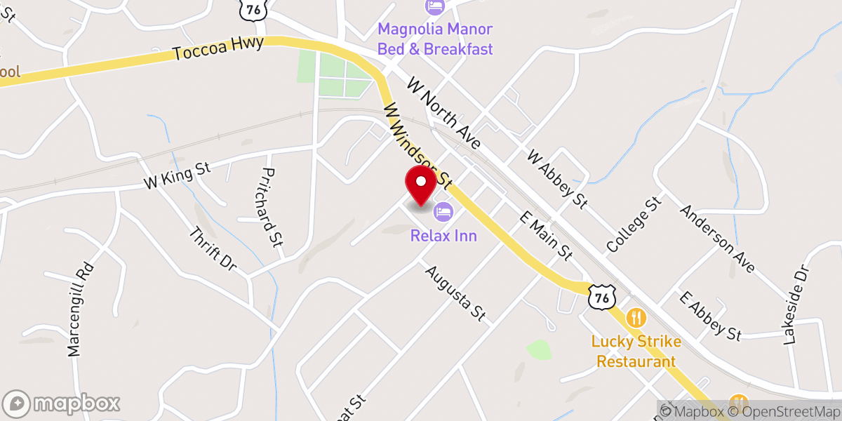 Map showing location of Gethsemane Bible Church