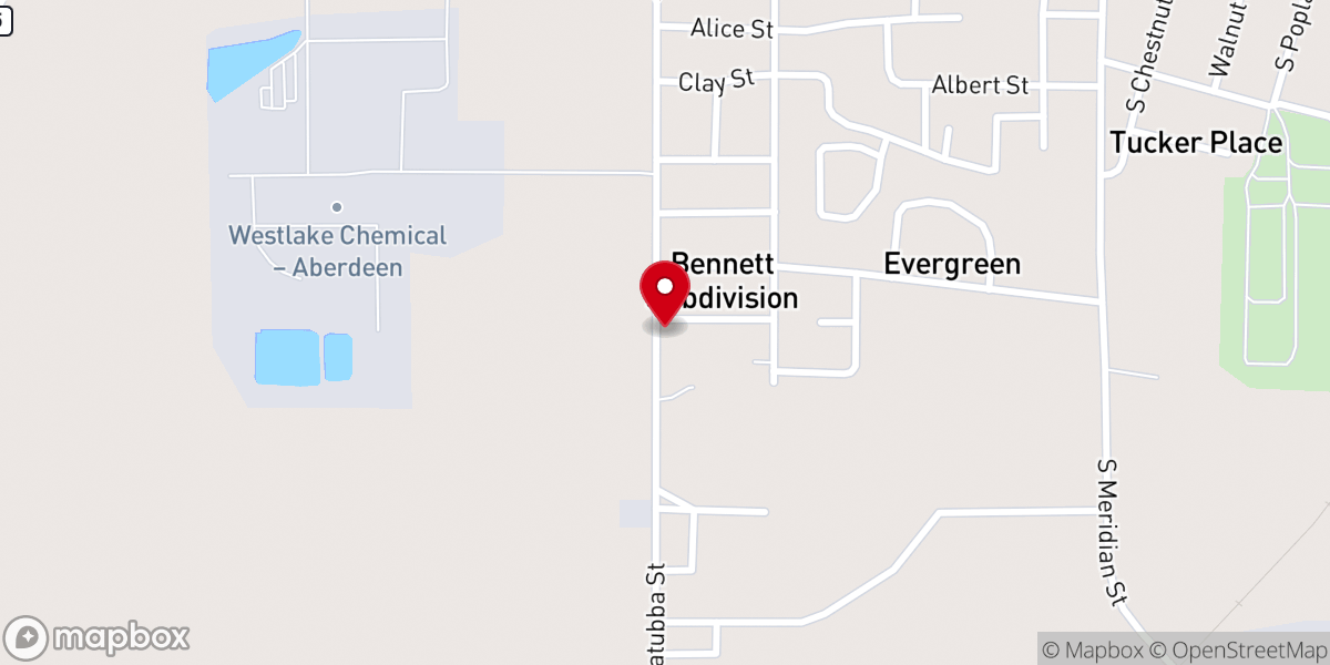 Map showing location of South Matubba Street Church of Christ