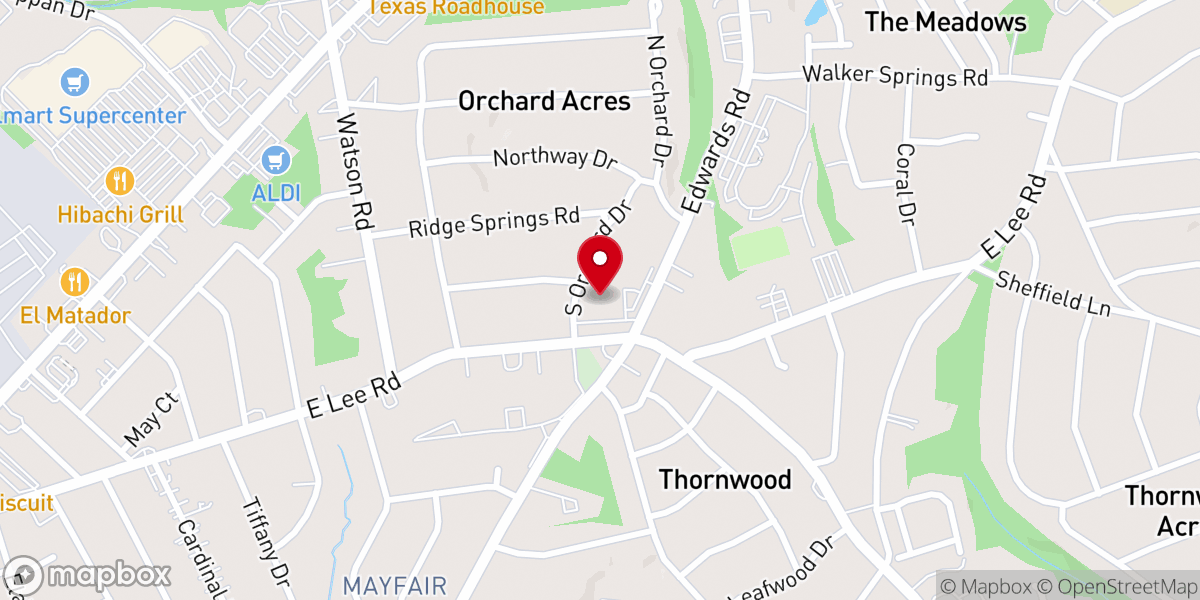 Map showing location of Lee Road United Methodist Church