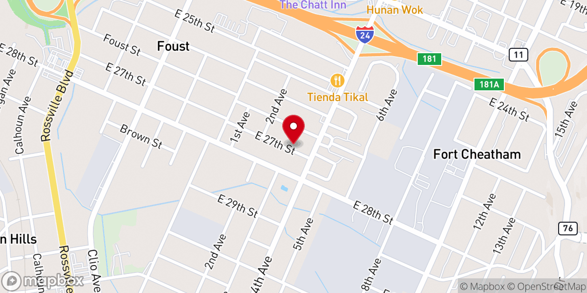 Map showing location of Candler Memorial United Methodist Church