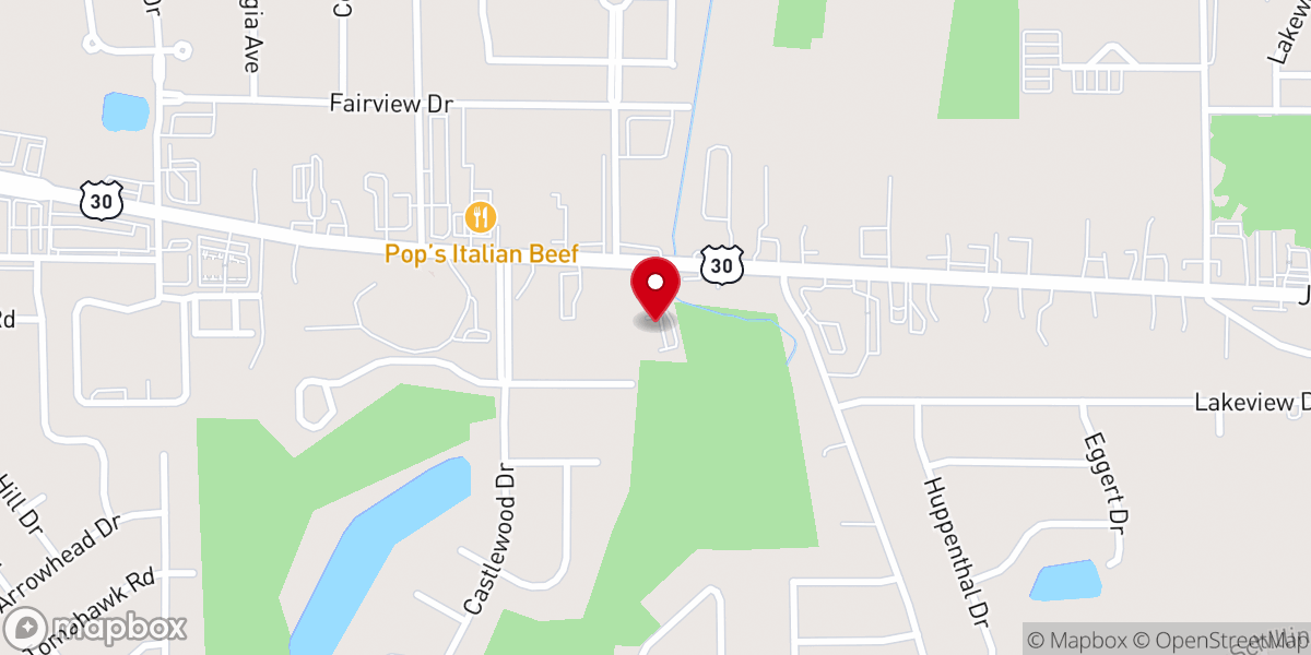 Map showing location of Patti's All-American Gymnastics