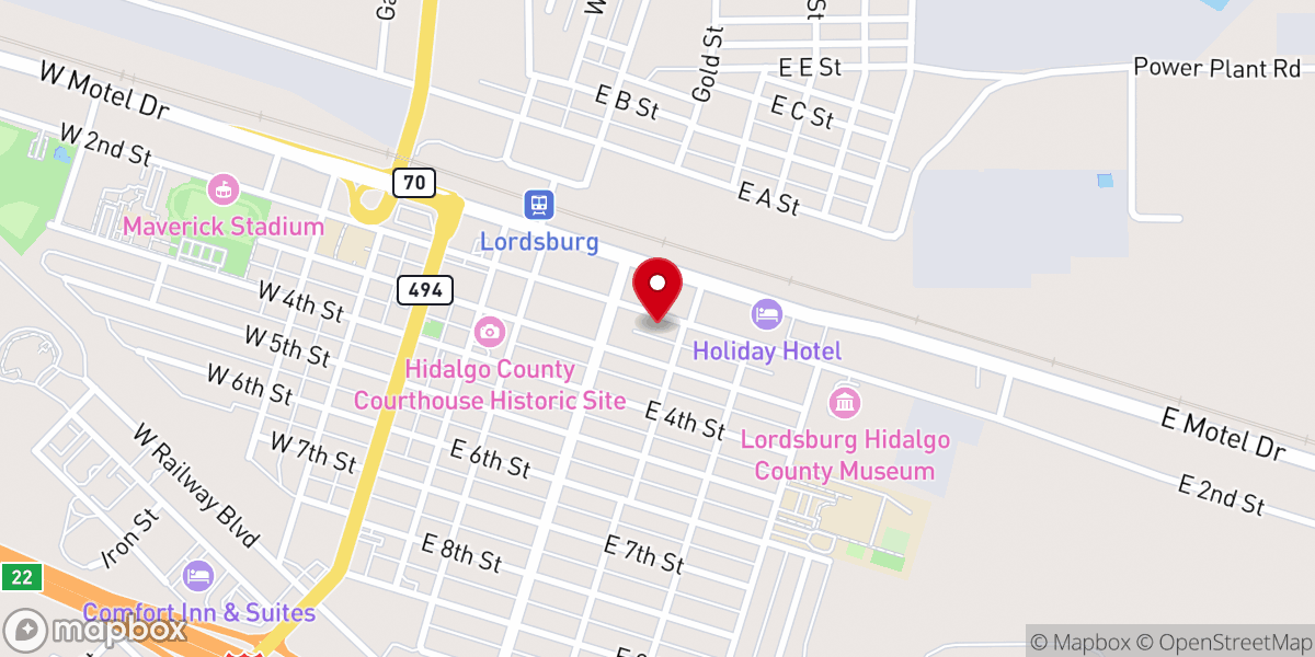 Map showing location of St. Joseph Catholic Church