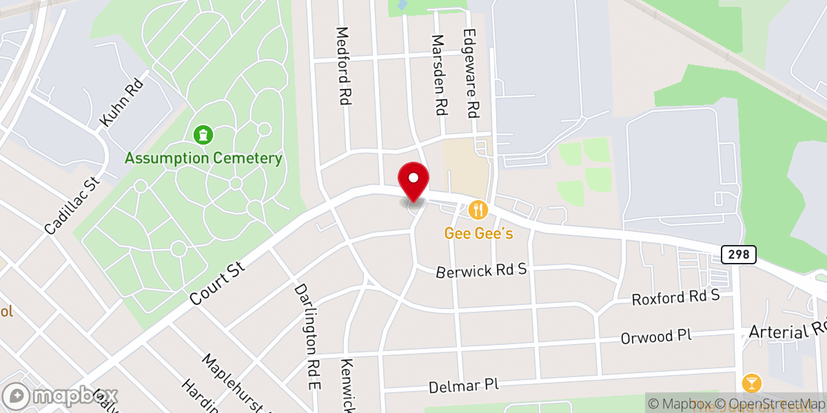 Map showing location of Lyncourt Wesleyan Church