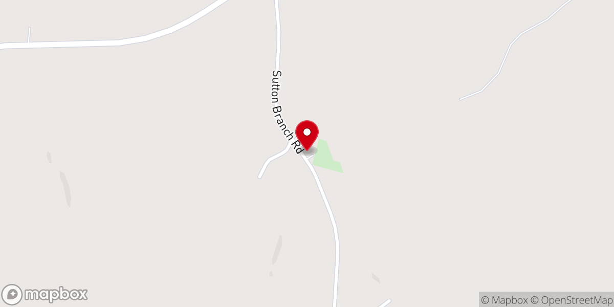 Map showing location of Suttons Branch Church