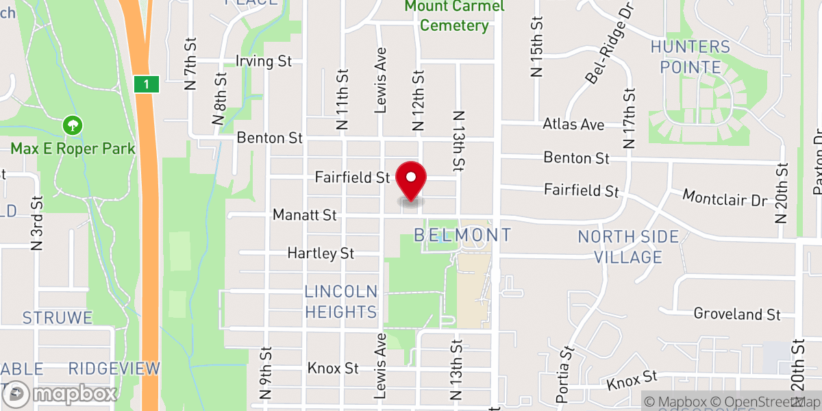 Map showing location of The Foursquare Church-Lincoln