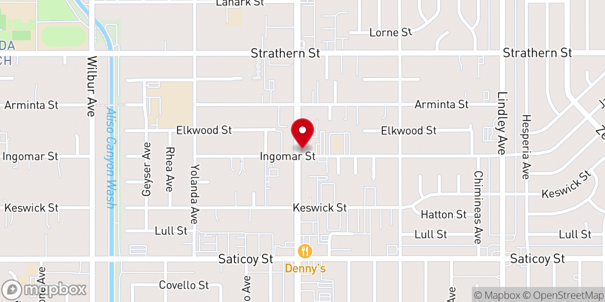 Map showing location of Reseda Church of Christ