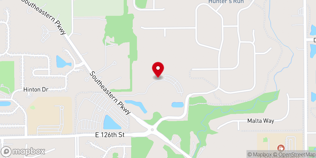 Map showing location of St. John Vianney Catholic Church