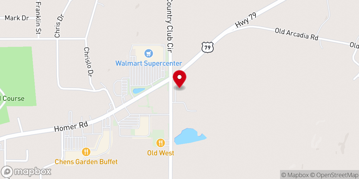 Map showing location of Calvary Baptist Church Of Minden