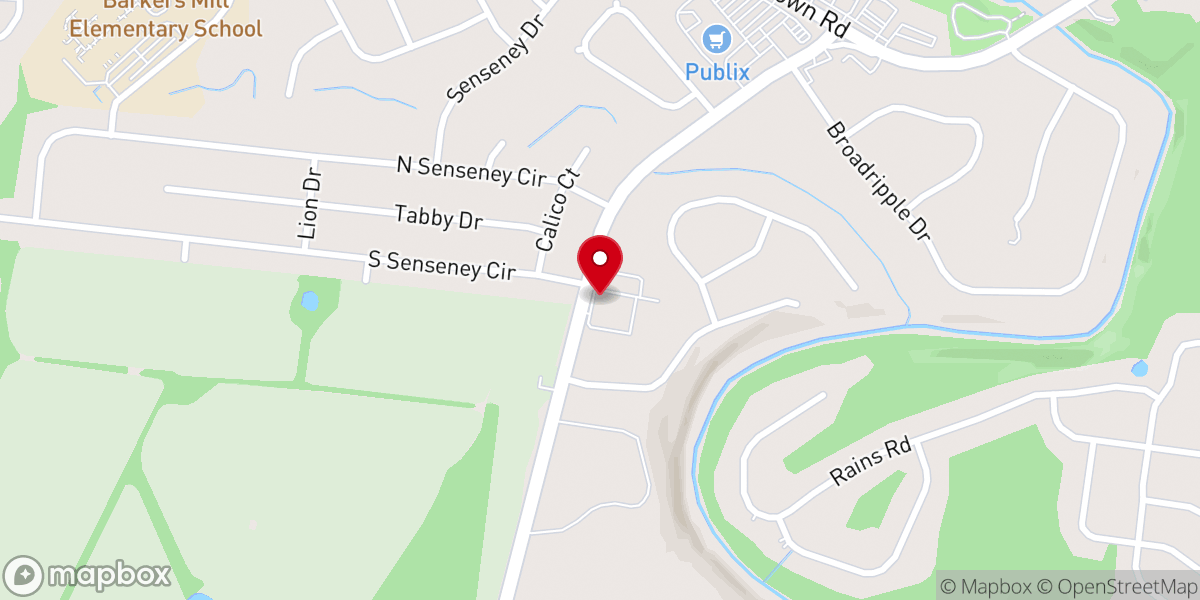 Map showing location of Concord Missionary Baptist Church