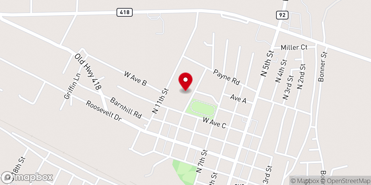 Map showing location of St Mark Catholic Church