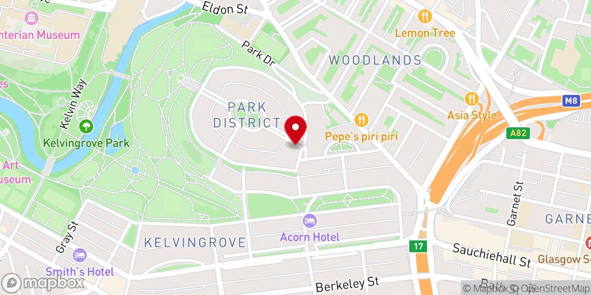 Map showing location of Park Church Tower