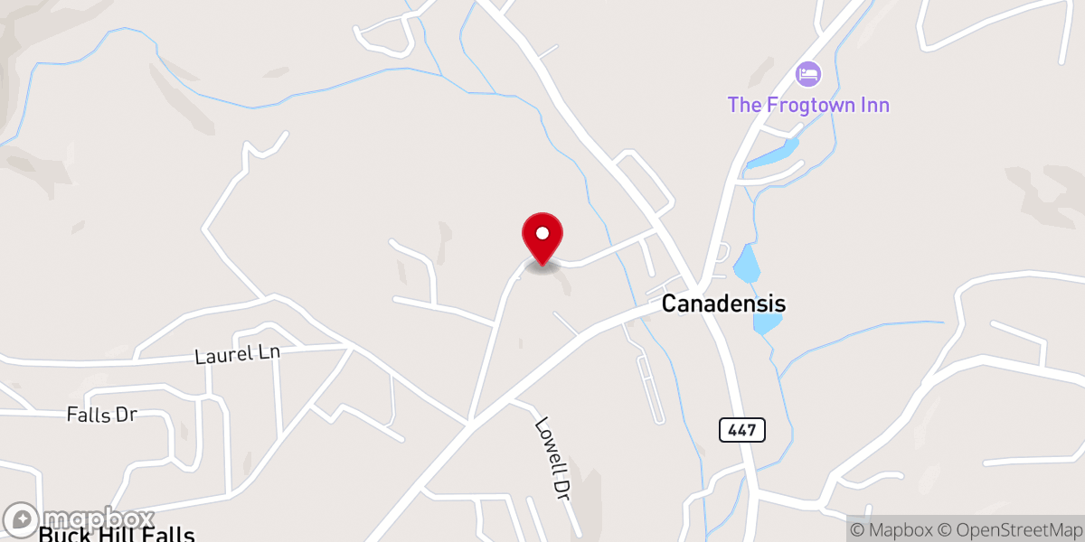 Map showing location of Pocono Palms