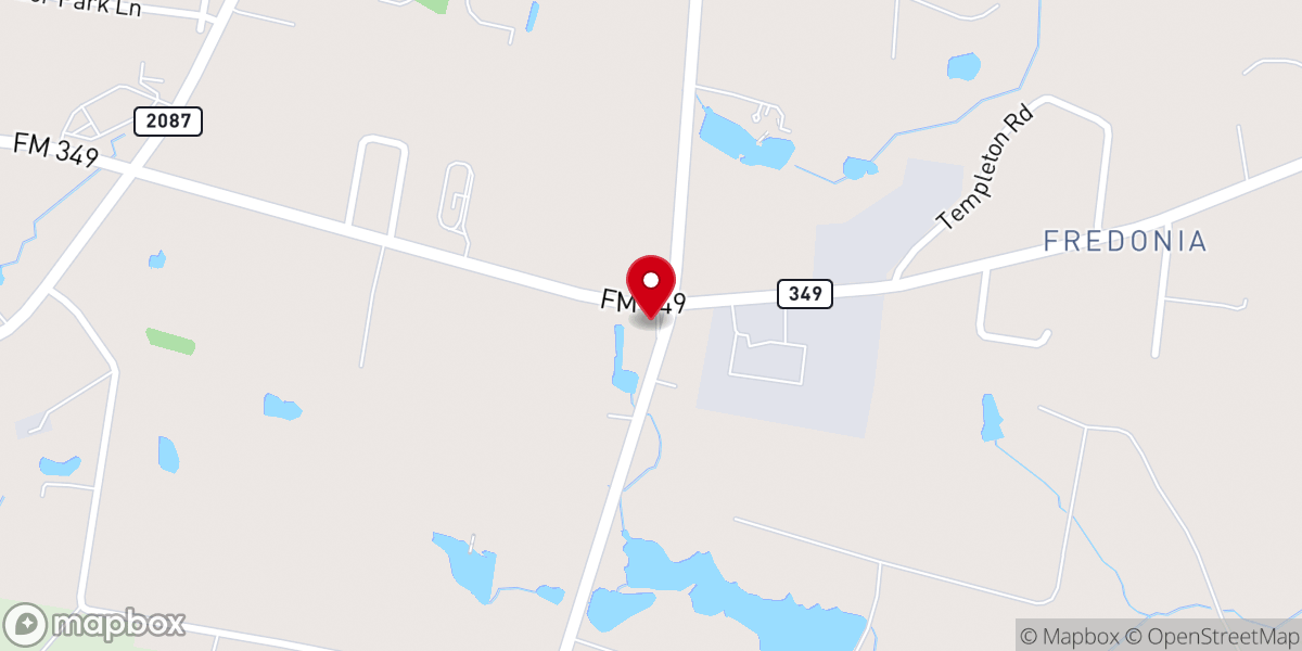 Map showing location of Fredonia Baptist Church