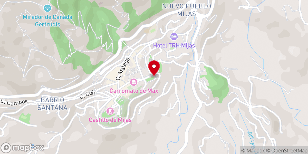 Map showing location of Ermita de la Virgen de la Peña