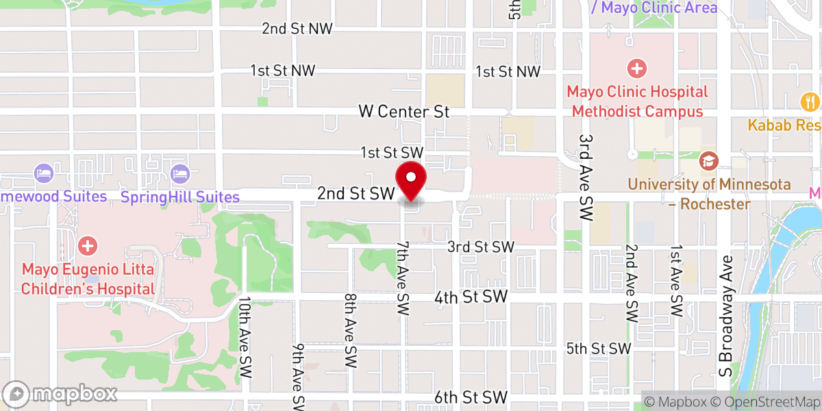 Map showing location of Church of Christ