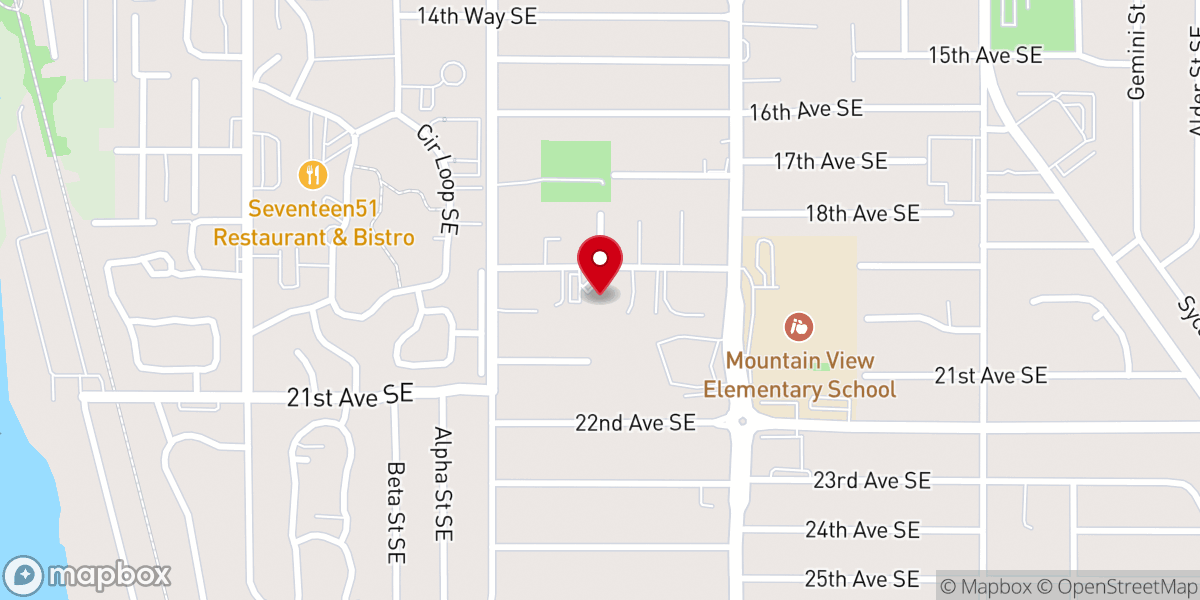 Map showing location of Olympia Chinese Christian Church