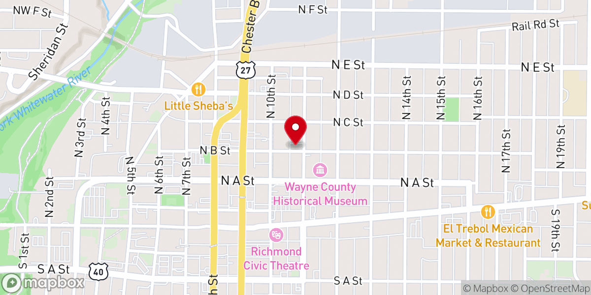 Map showing location of The Olde North Chapel
