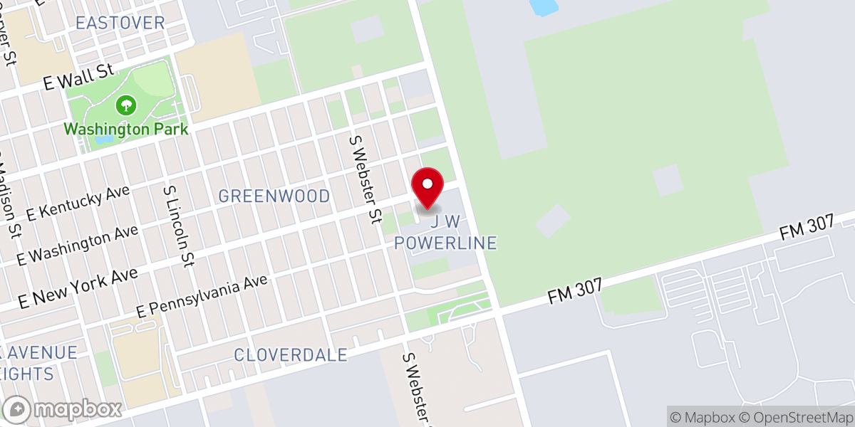Map showing location of Greater New Hope Church