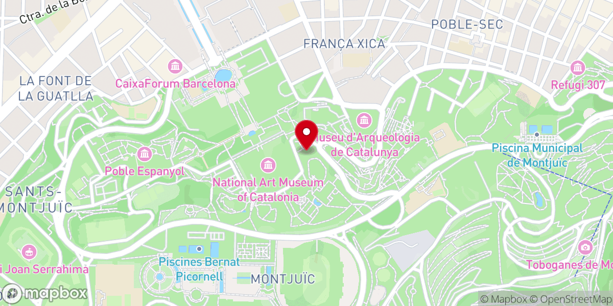 Map showing location of Capilla de Santa Madrona Pueblo-seco
