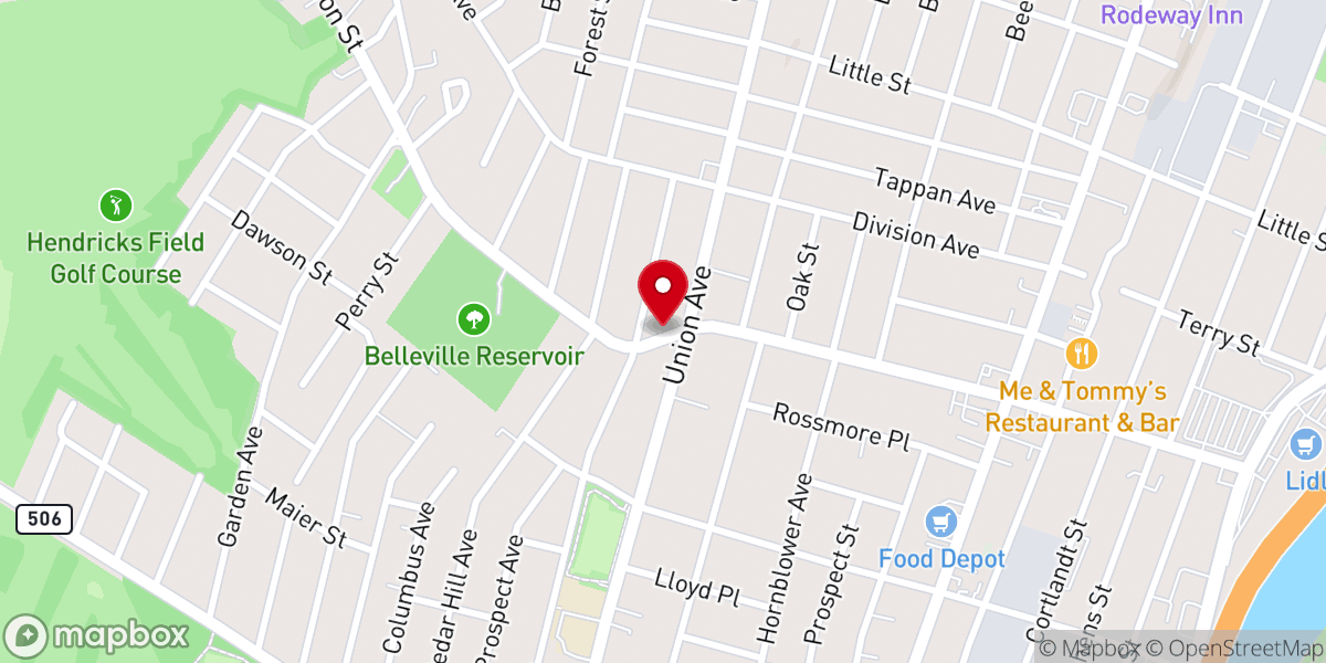 Map showing location of All Saints Anglican Parish