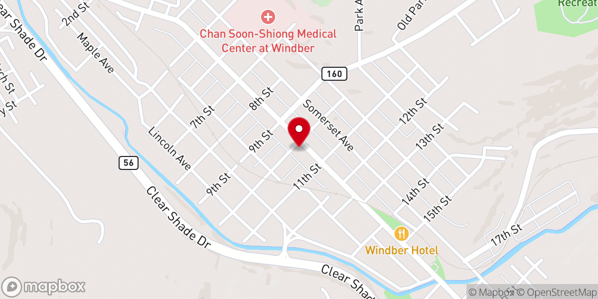 Map showing location of Holy Child Church