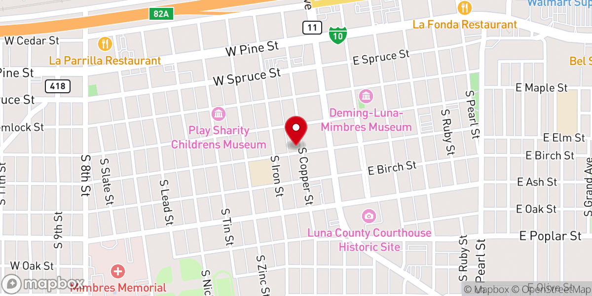 Map showing location of Church of Christ