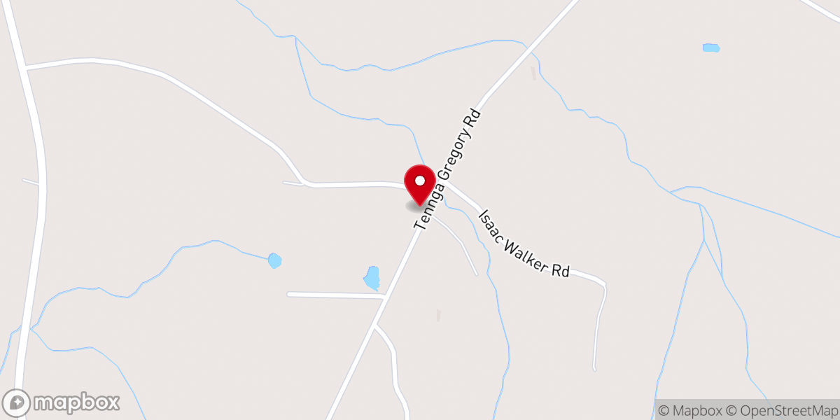 Map showing location of North Mount Pleasant Church