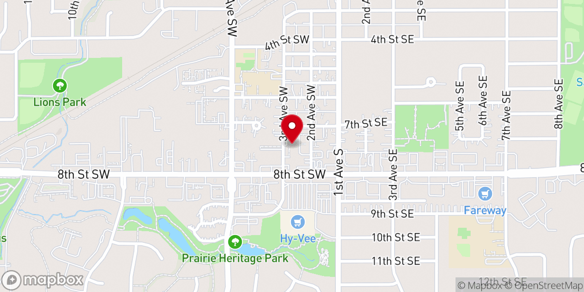 Map showing location of Altoona Regular Baptist Church