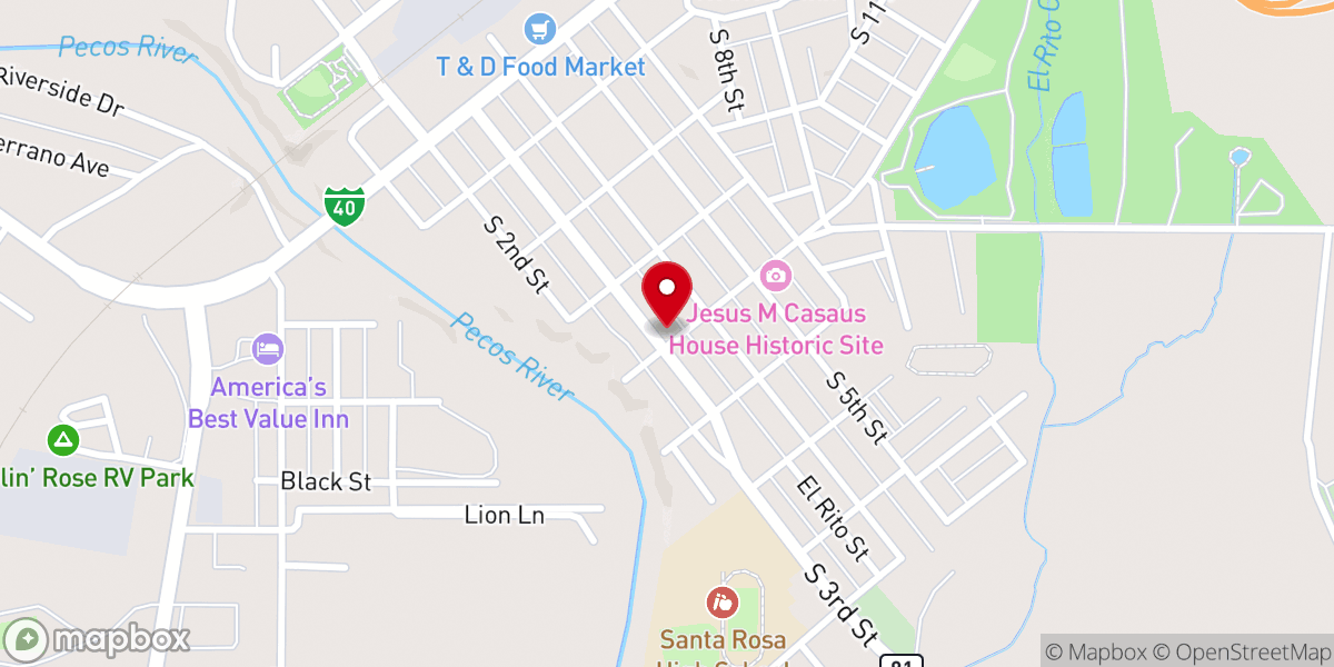 Map showing location of St. Rose of Lima Catholic Church