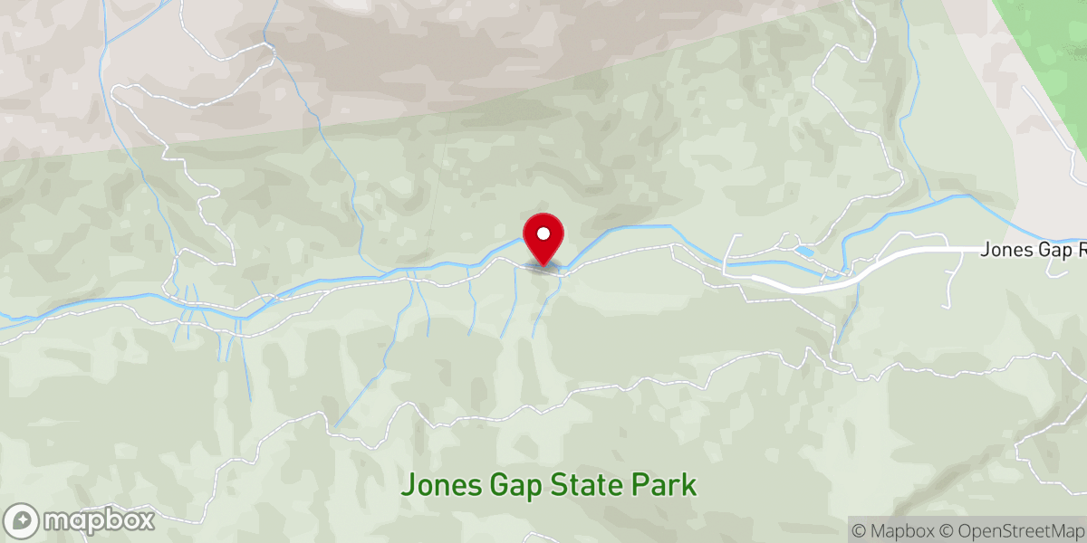 Map showing location of Jones Gap State Park