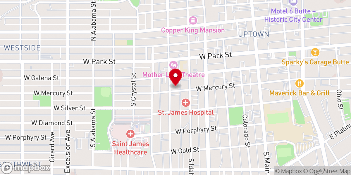 Map showing location of St Patrick Catholic Church