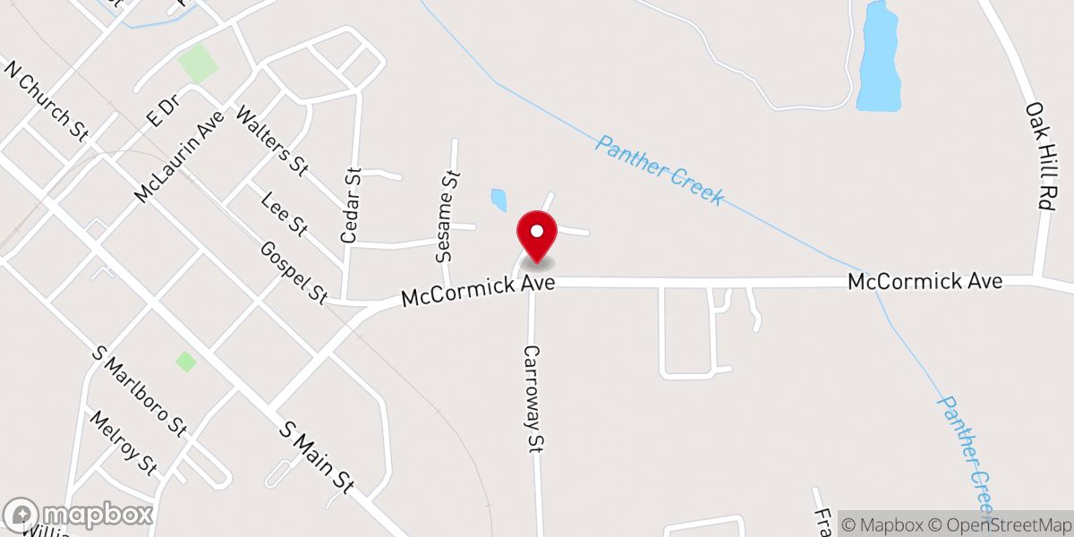 Map showing location of Fairplain Church