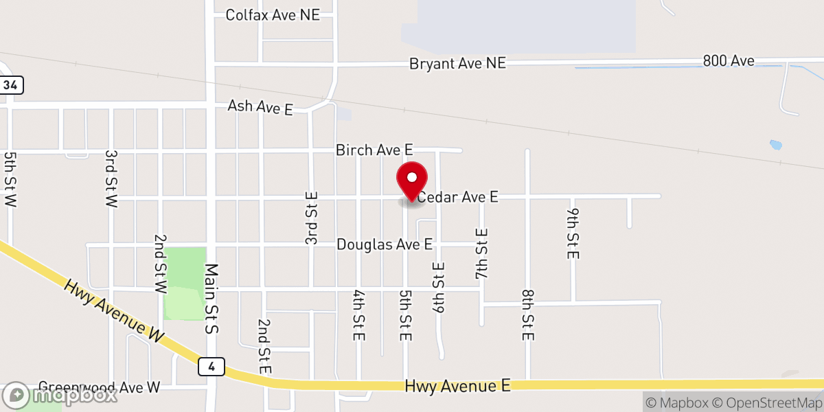 Map showing location of St Paul's Lutheran Church