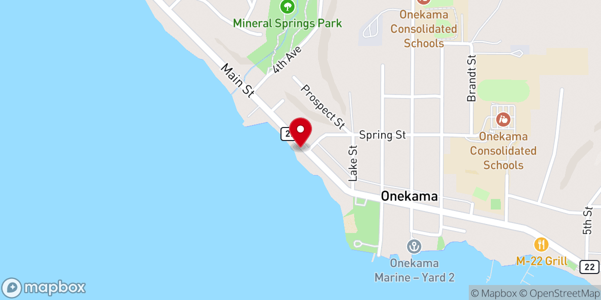 Map showing location of St. John-by-the-Lake