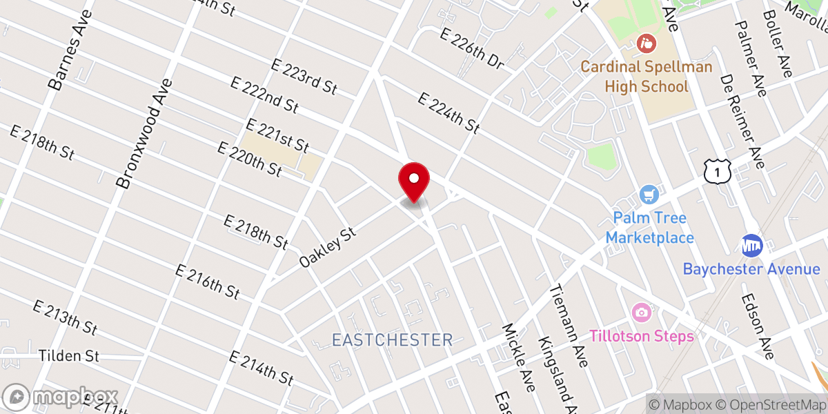 Map showing location of New Covenant Christian Church