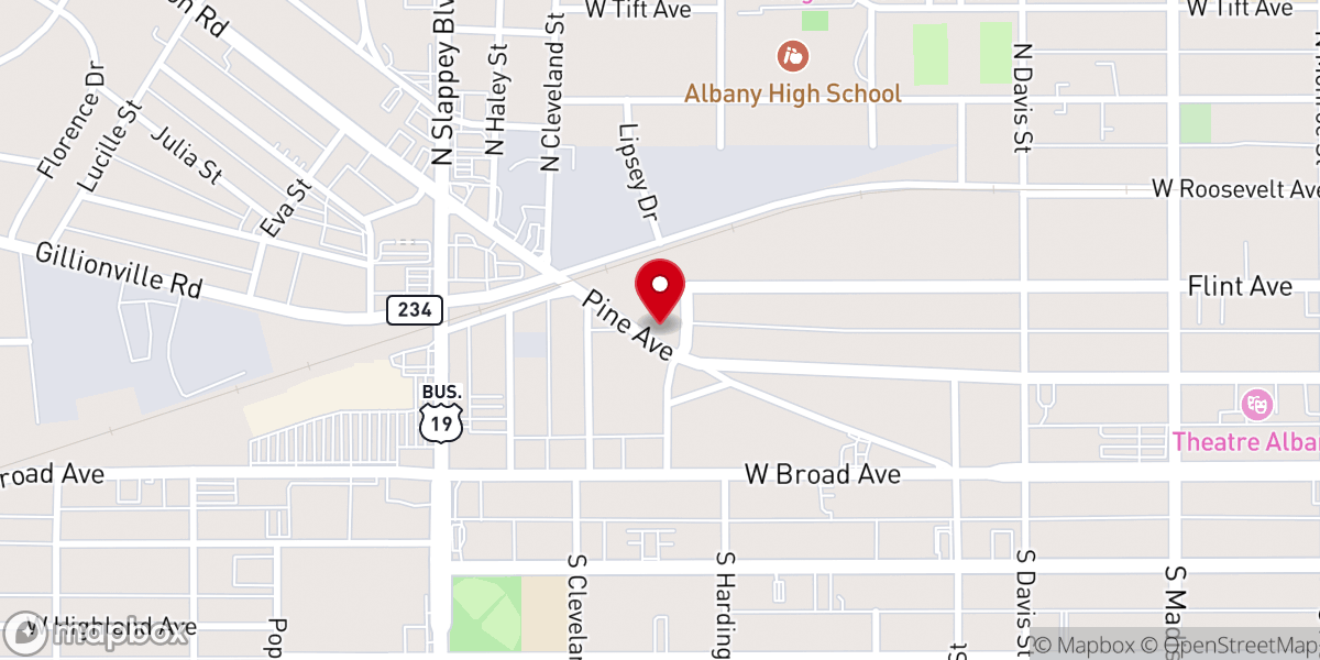 Map showing location of Sherwood Hope Center