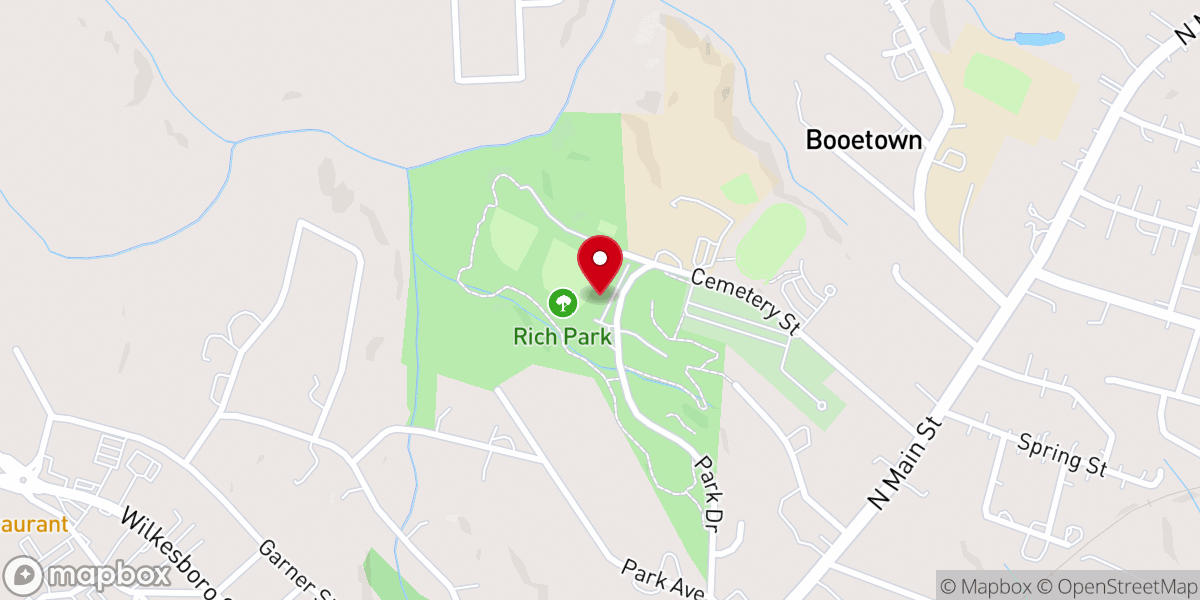 Map showing location of Rich Park