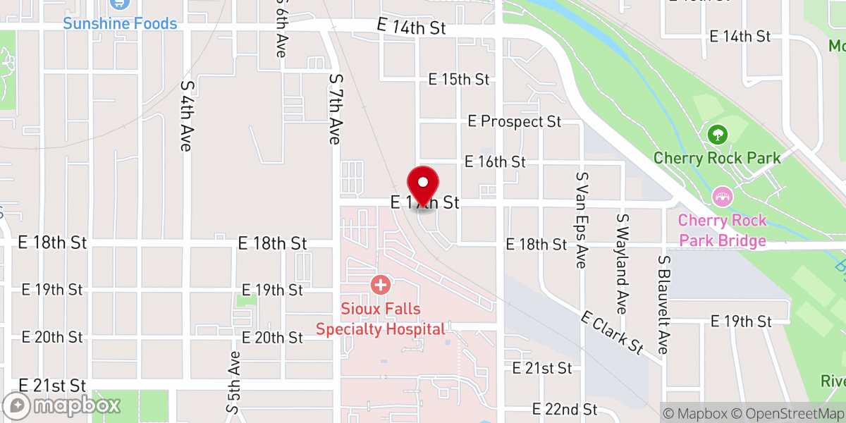 Map showing location of King of Glory Church