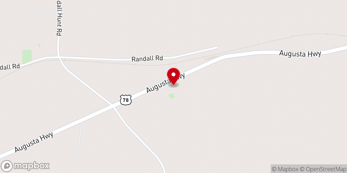 Map showing location of Norris Chapel Holiness Church