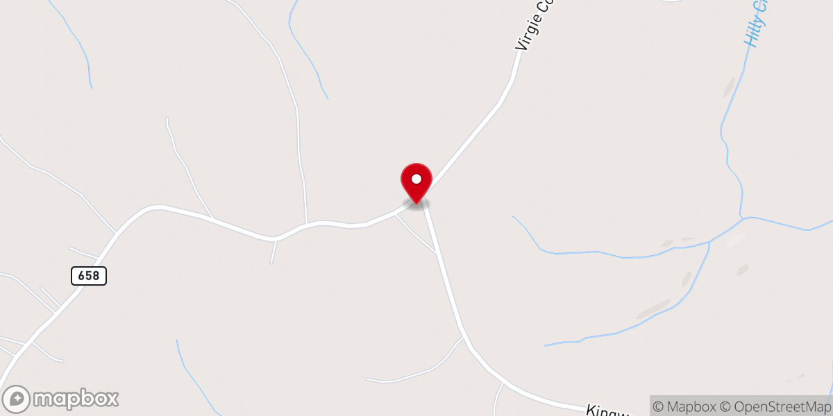 Map showing location of Jeter Chapel Baptist Church