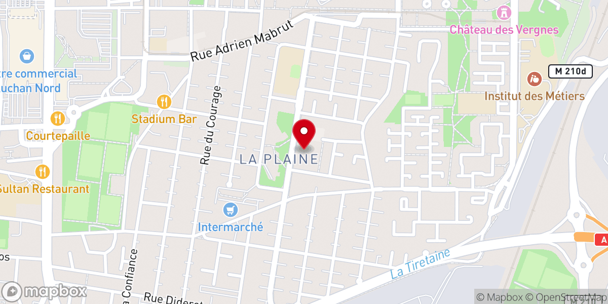 Map showing location of Église Jésus Ouvrier