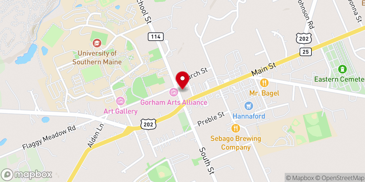 Map showing location of Fort Hill Community Church
