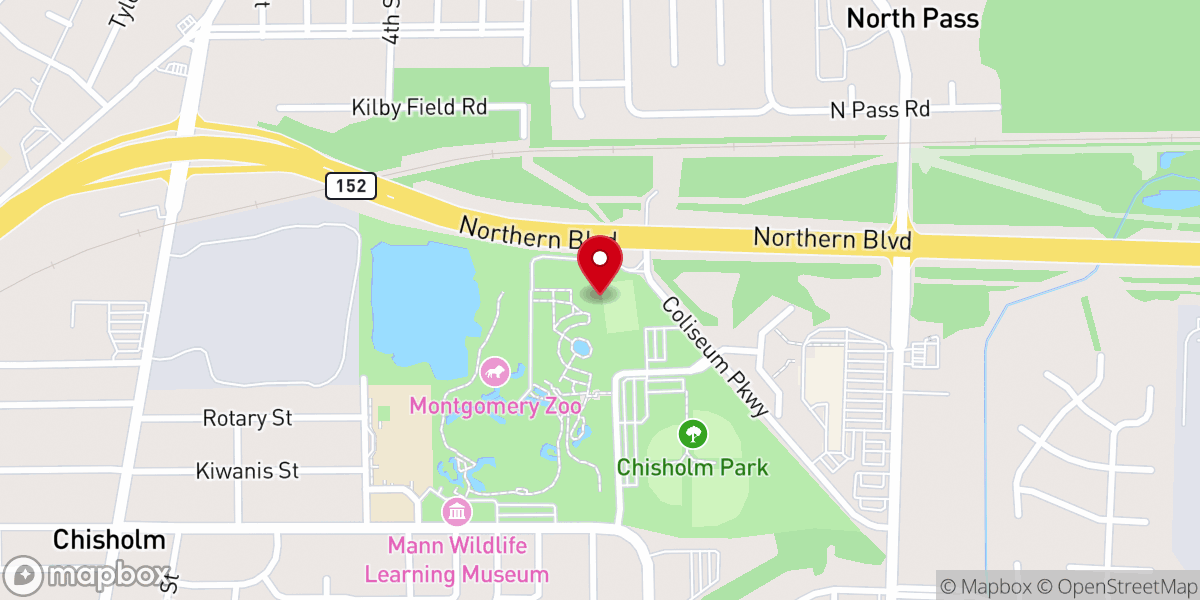 Map showing location of Living Waters Pentecostal Church