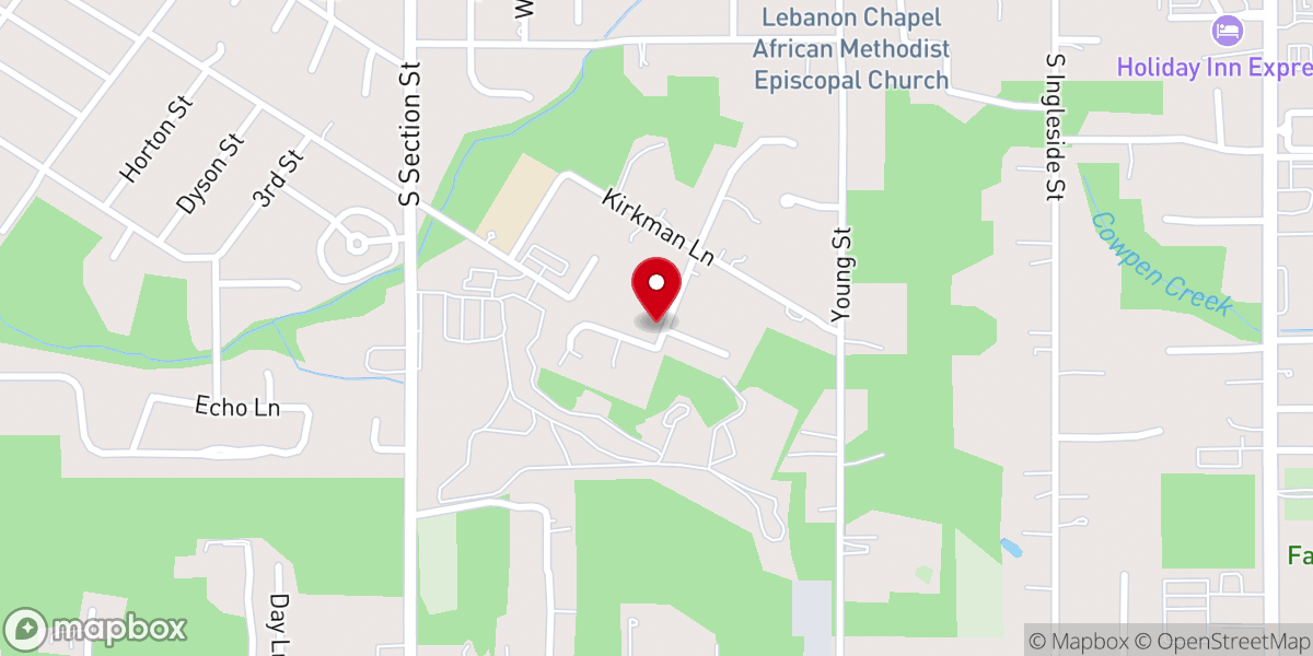 Map showing location of New Era Baptist Church