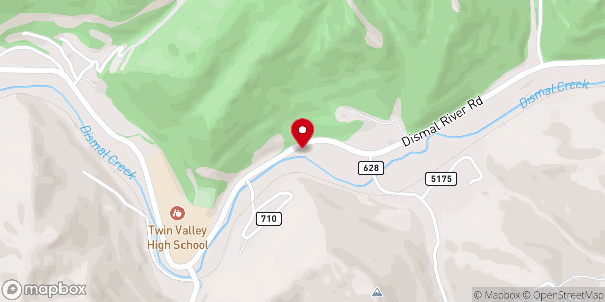 Map showing location of Bethany Church