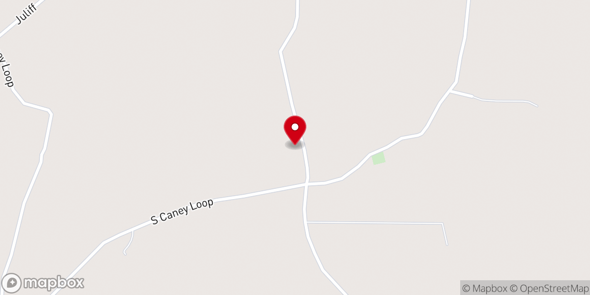 Map showing location of Caney Creek Baptist Church