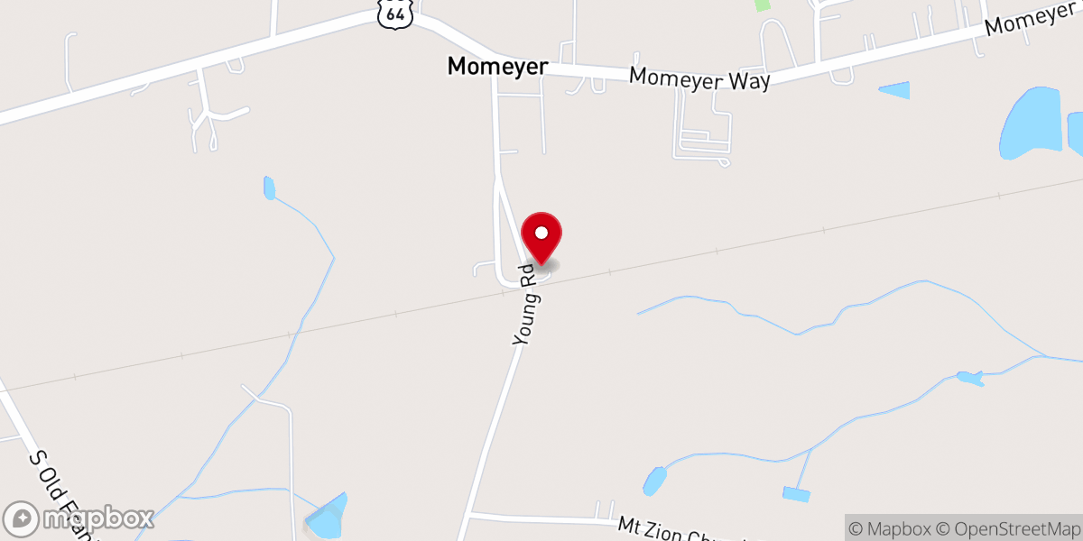 Map showing location of Momeyer Missionary Baptist Church