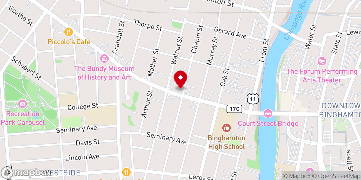 Map showing location of Redeemer Lutheran Church