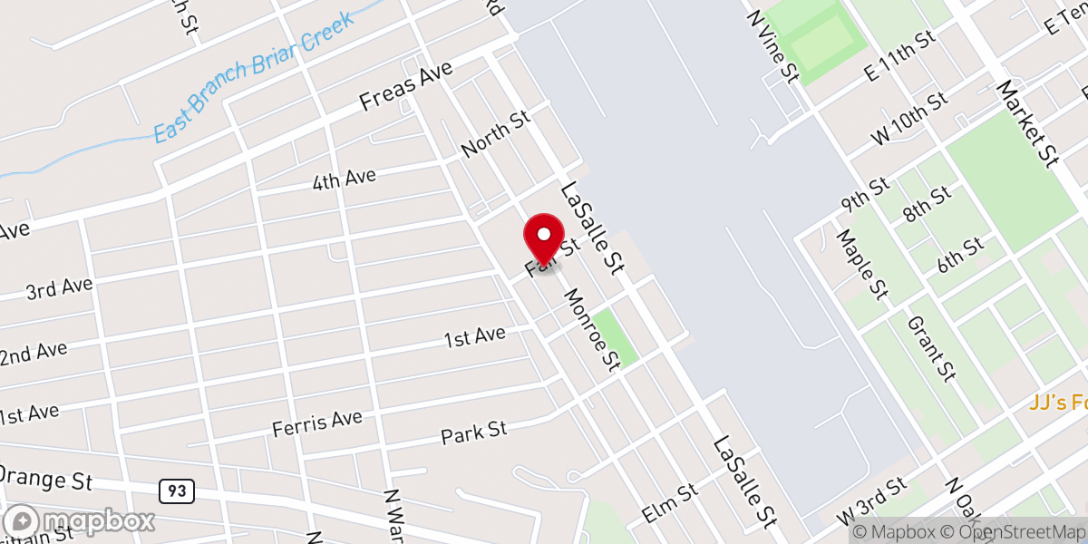 Map showing location of St Joseph Church
