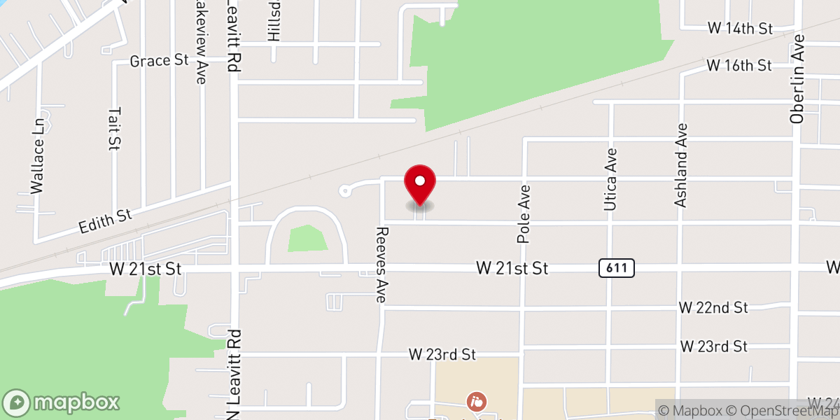 Map showing location of Grace Community Church